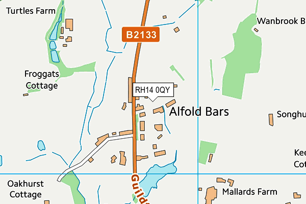 RH14 0QY map - OS VectorMap District (Ordnance Survey)