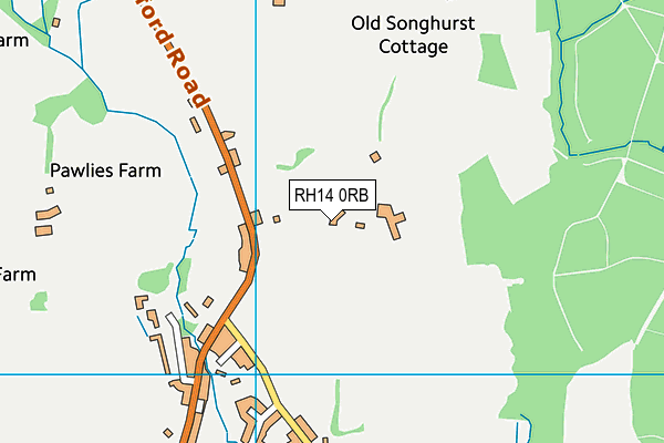 RH14 0RB map - OS VectorMap District (Ordnance Survey)