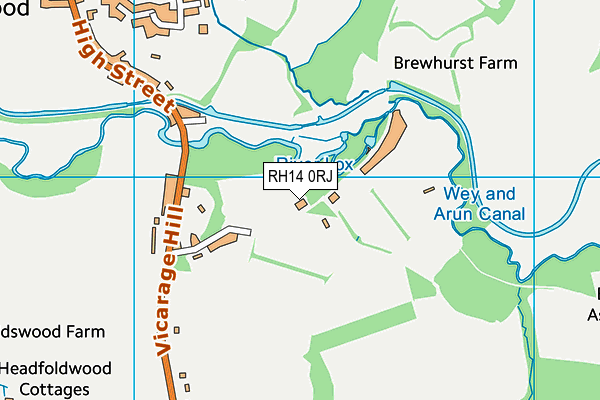 RH14 0RJ map - OS VectorMap District (Ordnance Survey)