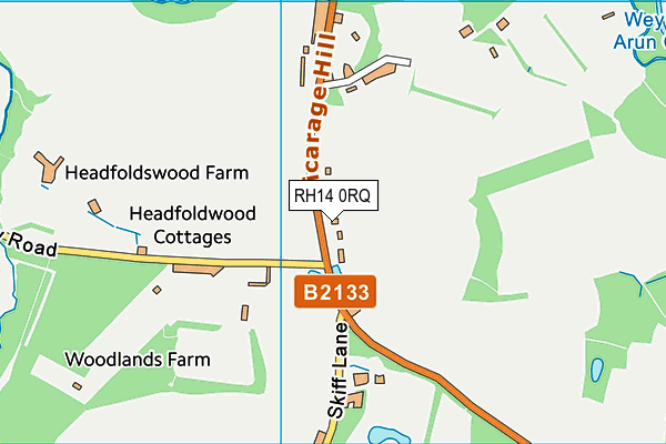 RH14 0RQ map - OS VectorMap District (Ordnance Survey)