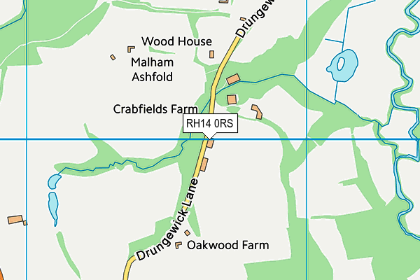 RH14 0RS map - OS VectorMap District (Ordnance Survey)