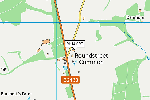 RH14 0RT map - OS VectorMap District (Ordnance Survey)