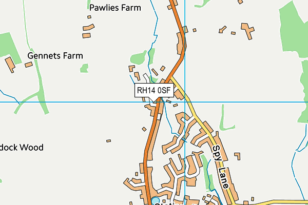 RH14 0SF map - OS VectorMap District (Ordnance Survey)