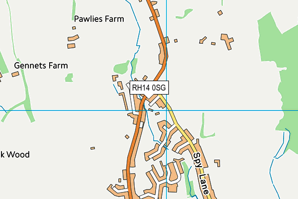 RH14 0SG map - OS VectorMap District (Ordnance Survey)