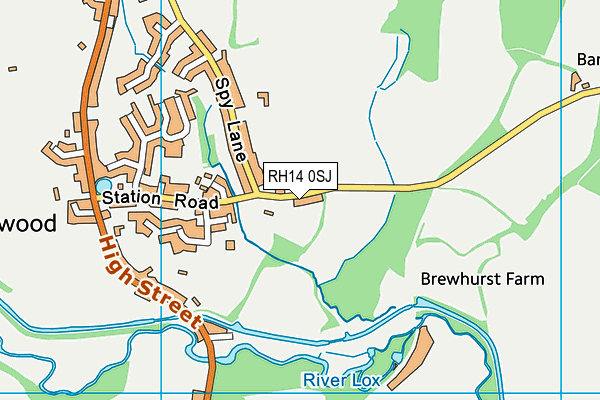 RH14 0SJ map - OS VectorMap District (Ordnance Survey)