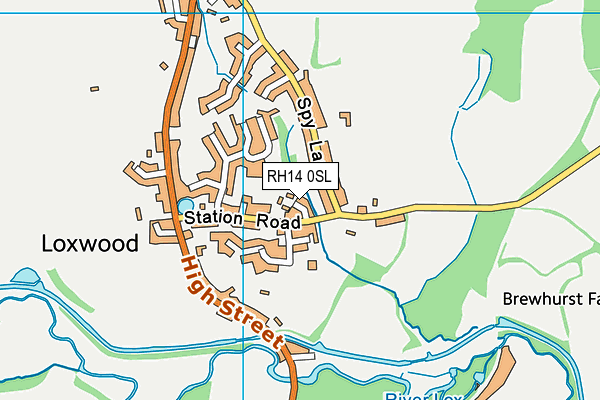 RH14 0SL map - OS VectorMap District (Ordnance Survey)