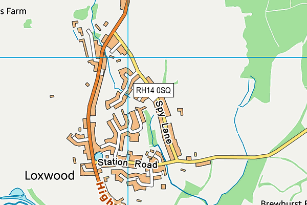 RH14 0SQ map - OS VectorMap District (Ordnance Survey)