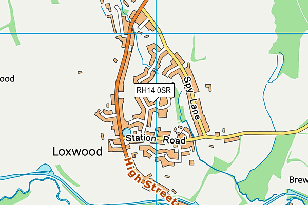 Loxwood Primary School map (RH14 0SR) - OS VectorMap District (Ordnance Survey)