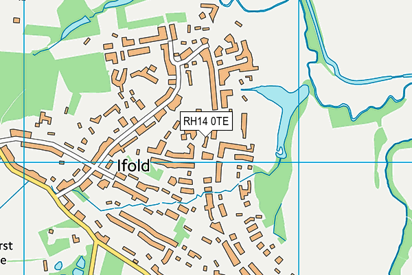 RH14 0TE map - OS VectorMap District (Ordnance Survey)