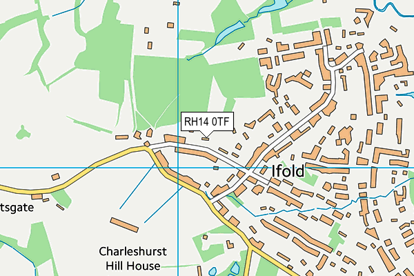 RH14 0TF map - OS VectorMap District (Ordnance Survey)