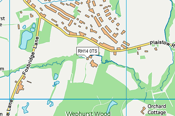 RH14 0TS map - OS VectorMap District (Ordnance Survey)