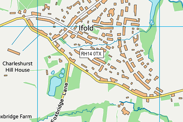 RH14 0TX map - OS VectorMap District (Ordnance Survey)