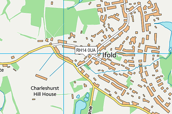 RH14 0UA map - OS VectorMap District (Ordnance Survey)