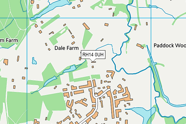 RH14 0UH map - OS VectorMap District (Ordnance Survey)