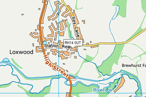 RH14 0UT map - OS VectorMap District (Ordnance Survey)