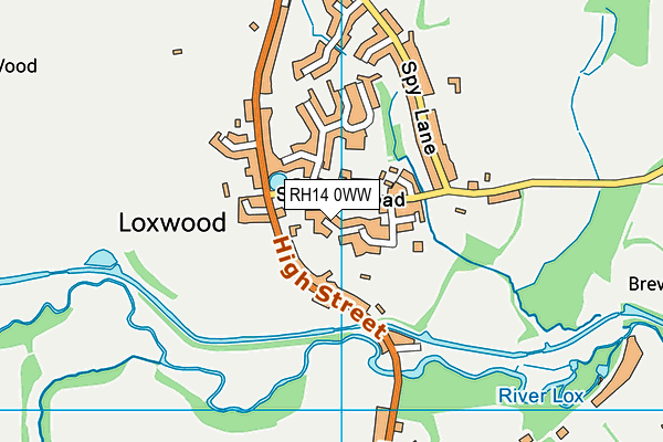 RH14 0WW map - OS VectorMap District (Ordnance Survey)