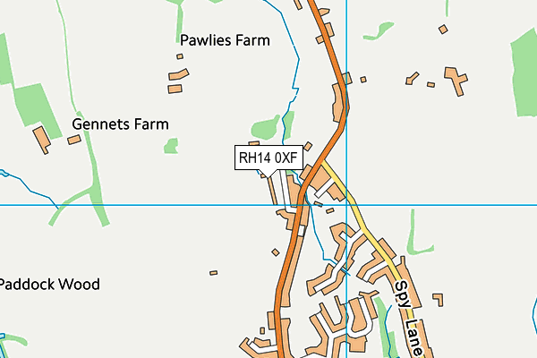 RH14 0XF map - OS VectorMap District (Ordnance Survey)