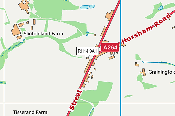 RH14 9AH map - OS VectorMap District (Ordnance Survey)