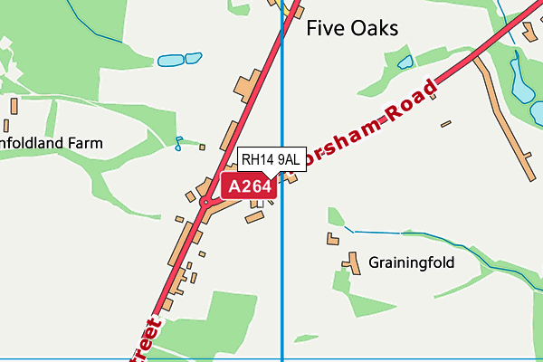 RH14 9AL map - OS VectorMap District (Ordnance Survey)