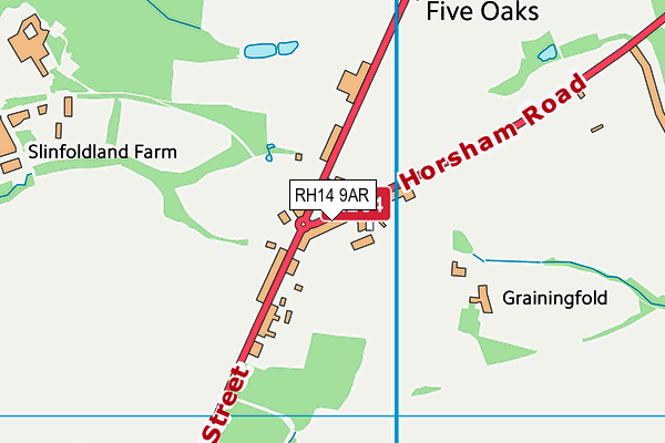 RH14 9AR map - OS VectorMap District (Ordnance Survey)