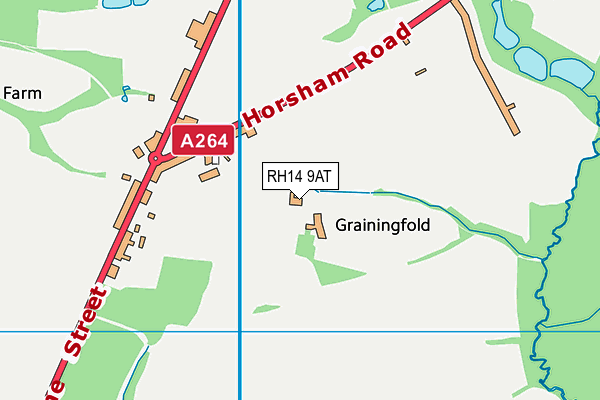 RH14 9AT map - OS VectorMap District (Ordnance Survey)