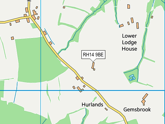 RH14 9BE map - OS VectorMap District (Ordnance Survey)