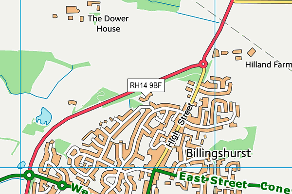 RH14 9BF map - OS VectorMap District (Ordnance Survey)