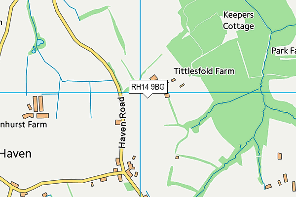 RH14 9BG map - OS VectorMap District (Ordnance Survey)