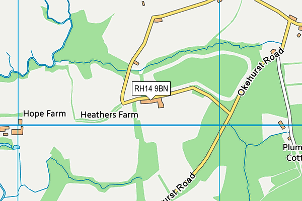 RH14 9BN map - OS VectorMap District (Ordnance Survey)