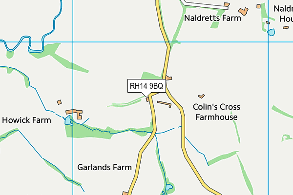 RH14 9BQ map - OS VectorMap District (Ordnance Survey)