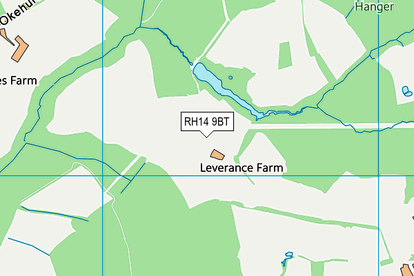 RH14 9BT map - OS VectorMap District (Ordnance Survey)