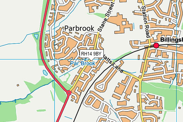 RH14 9BY map - OS VectorMap District (Ordnance Survey)