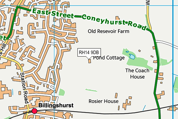 RH14 9DB map - OS VectorMap District (Ordnance Survey)