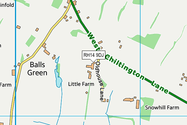 RH14 9DJ map - OS VectorMap District (Ordnance Survey)