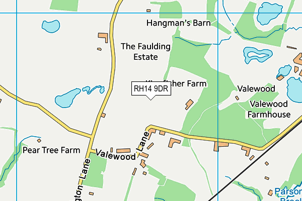 RH14 9DR map - OS VectorMap District (Ordnance Survey)