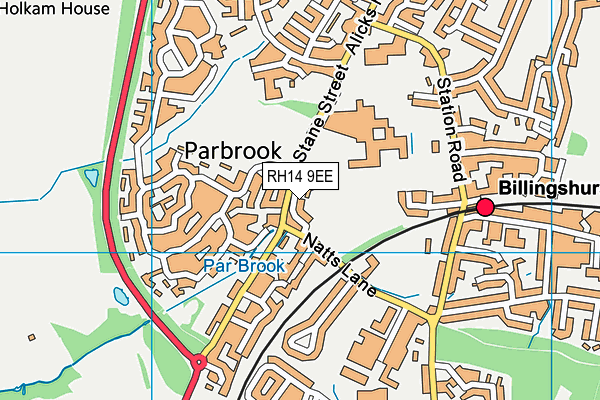 RH14 9EE map - OS VectorMap District (Ordnance Survey)