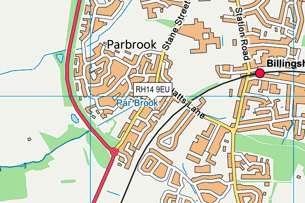 RH14 9EU map - OS VectorMap District (Ordnance Survey)