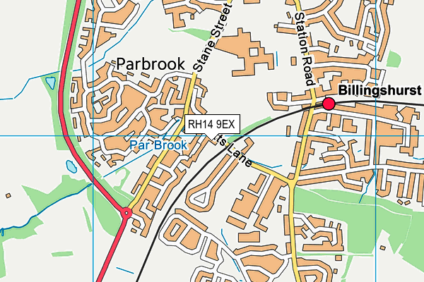 RH14 9EX map - OS VectorMap District (Ordnance Survey)