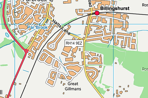 RH14 9EZ map - OS VectorMap District (Ordnance Survey)