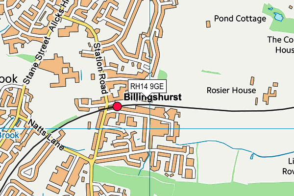 RH14 9GE map - OS VectorMap District (Ordnance Survey)