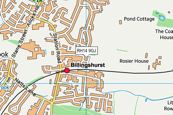RH14 9GJ map - OS VectorMap District (Ordnance Survey)