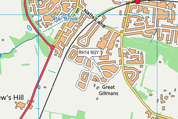 RH14 9GY map - OS VectorMap District (Ordnance Survey)