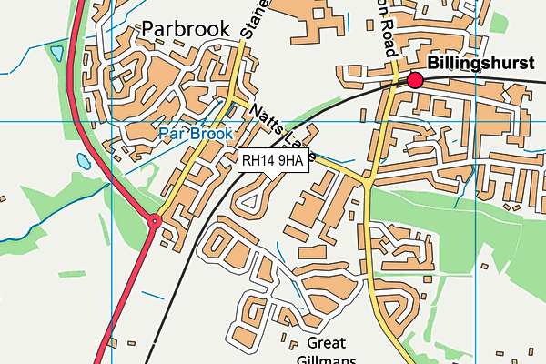 RH14 9HA map - OS VectorMap District (Ordnance Survey)