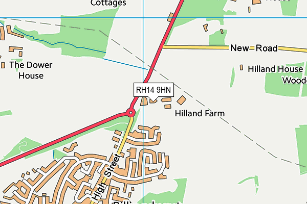 RH14 9HN map - OS VectorMap District (Ordnance Survey)