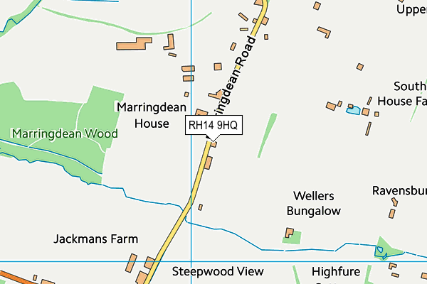 RH14 9HQ map - OS VectorMap District (Ordnance Survey)
