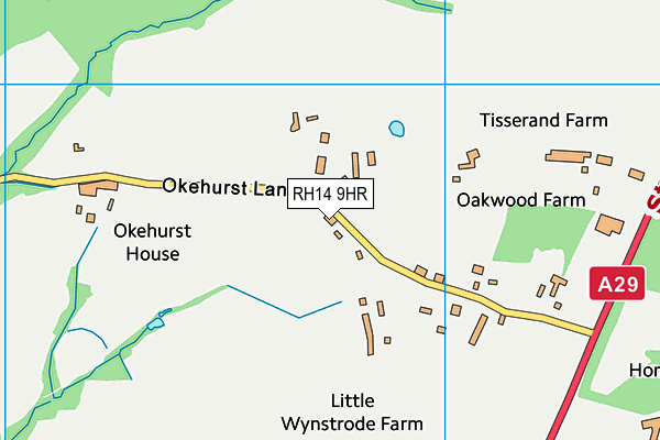 RH14 9HR map - OS VectorMap District (Ordnance Survey)