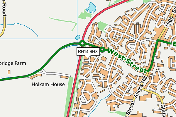 RH14 9HX map - OS VectorMap District (Ordnance Survey)