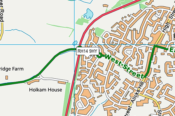 RH14 9HY map - OS VectorMap District (Ordnance Survey)