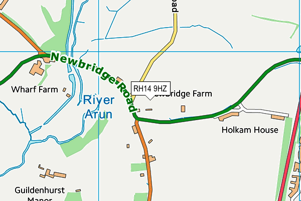 Billingshurst Jubilee Fields map (RH14 9HZ) - OS VectorMap District (Ordnance Survey)