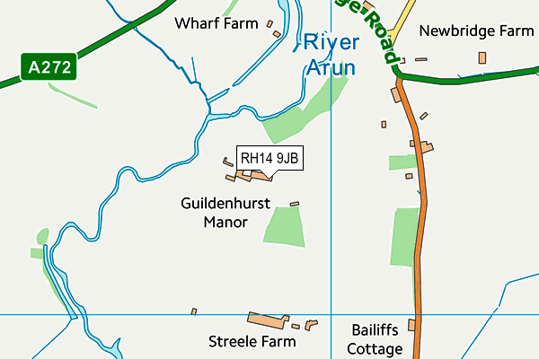 RH14 9JB map - OS VectorMap District (Ordnance Survey)